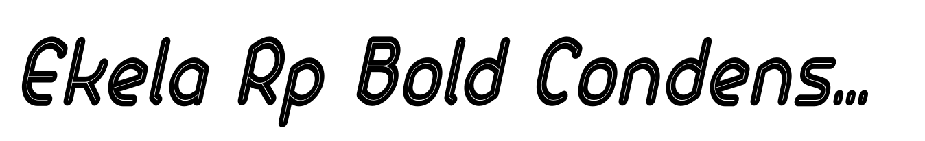 Ekela Rp Bold Condensed Italic